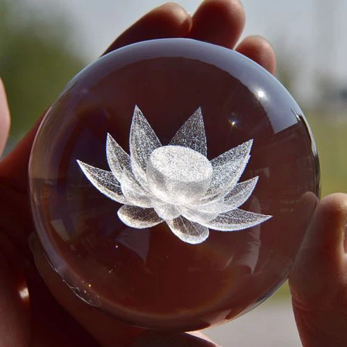 Bola de vidro transparente